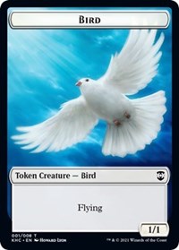 Bird (001) // Soldier Double-sided Token [Kaldheim Commander Tokens]