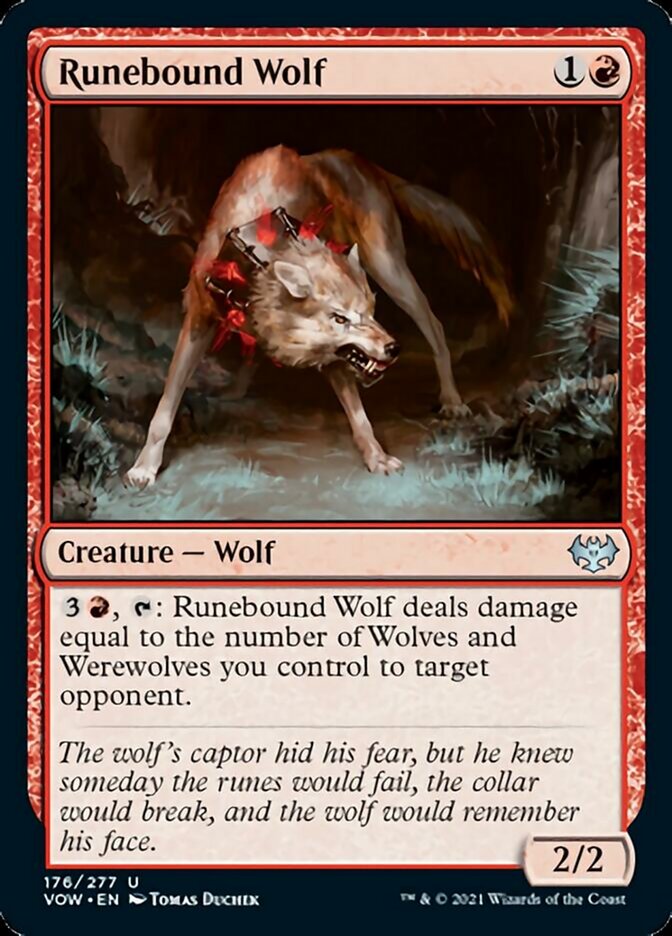 Runebound Wolf [Innistrad: Crimson Vow]