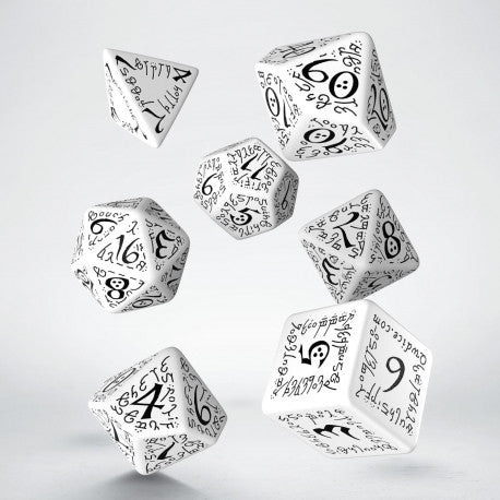 Elvish PRG Dice Set Black & White