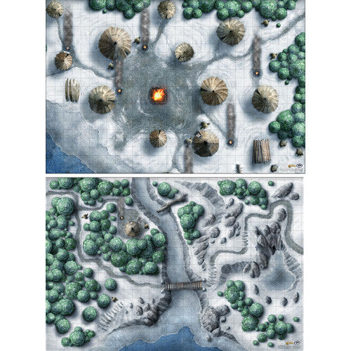 D&D Game Mat Icewind Dale Map Set (20"x30")