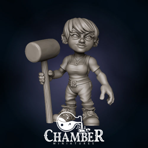 Gnome w/ Hammer - Resin Miniature