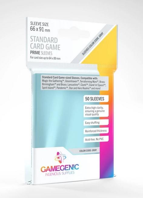 Gamegenic Board Game Sleeves (Size: Gray 66 x 91mm)