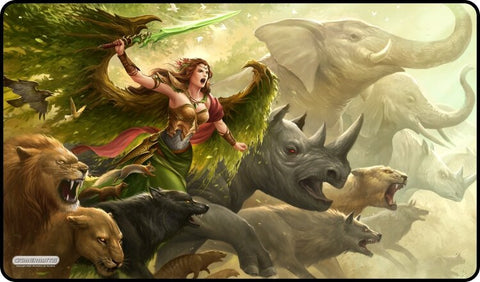 Angel of the Forest Stitched Edge Playmat