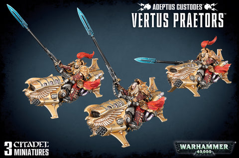 Adeptus Custodes Vertus Praetors / Shield Captain on Dawneagle Jetbike