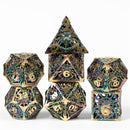 Rainbow Golden Font Spider Hollow Dice Set