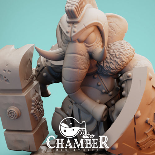 Loxodon w/ Hammer - Resin Miniature