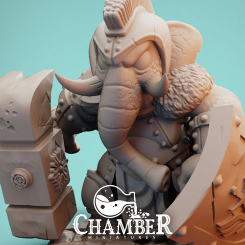Loxodon w/ Hammer - Resin Miniature