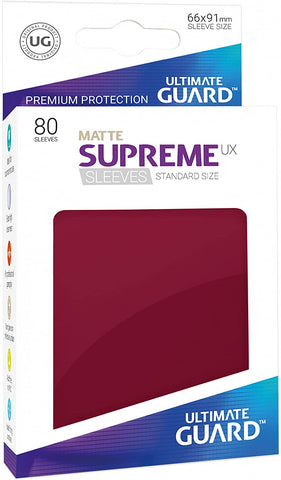 Ultimate Guard Matte Supreme Burgandy UX Sleeves
