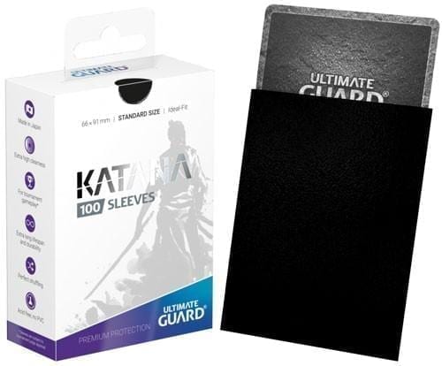 Ultimate Guard Katana Sleeves 100CT 66x91mm Black