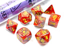 Chessex LAB Dice Polyhedral 7 Die Set - Vortex Underworld/Yellow