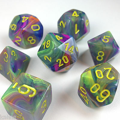 Polyhedral Festive Rio w/ Yellow Dice Sets