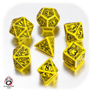 Steampunk Dice Set Yellow & Black