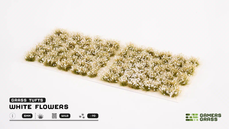 Gamers Grass: White Flowers Wild Tuft