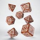 Steampunk Clockwork Dice Set Caramel & White