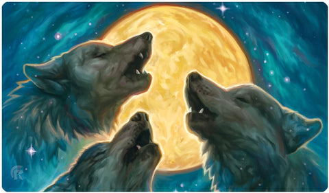 3 Wolf Moon Stitched Edge Playmat