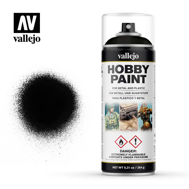 Black Vallejo Surface Primer Spray 400mL